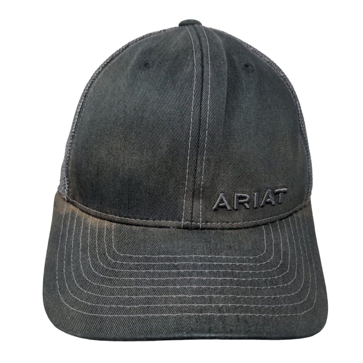 Ariat Snapback Mesh Back Trucker Hat Gray One Size Flexfit 110 Yupoong