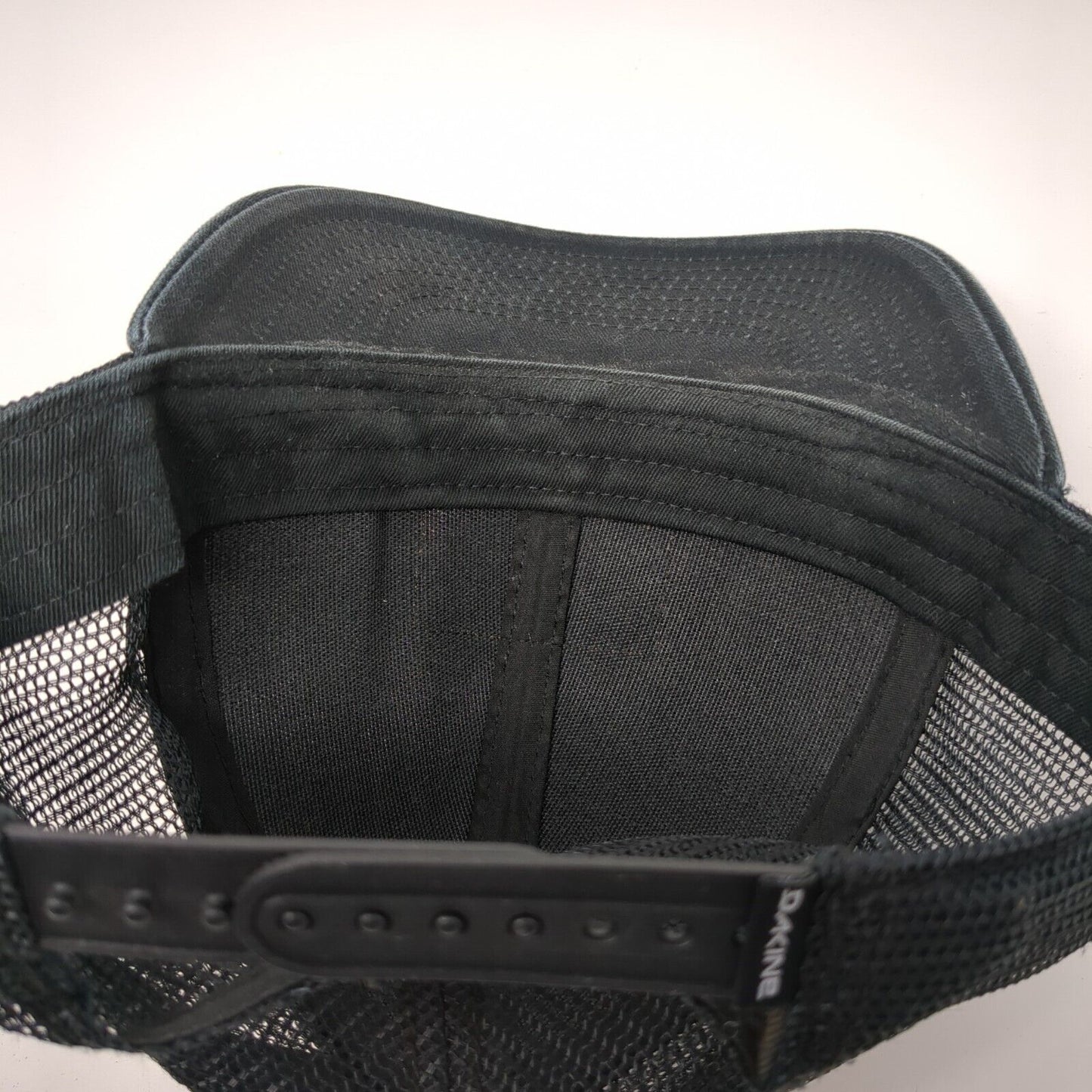 Dakine Leather Patch Snapback Trucker Hat Black OSFA Mesh Back Solid