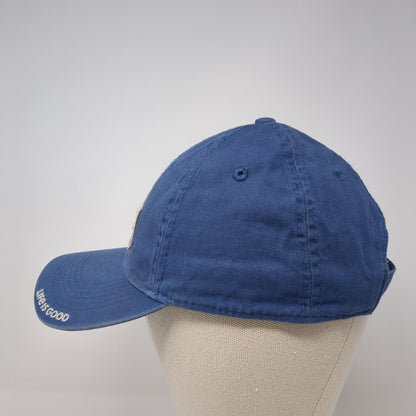 Life is Good USA Flag Strapback Hat Blue One Size Adjustable Patriotic Cotton