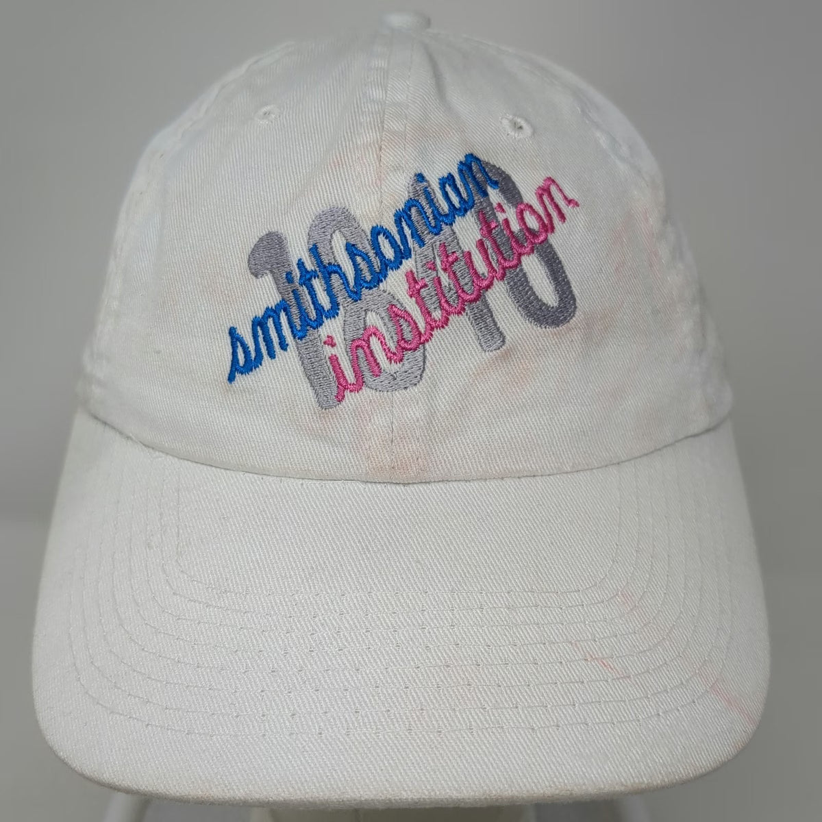 Perrin Baseball Cap White One Size 150th Anniversary Smithsonian Institution Hat