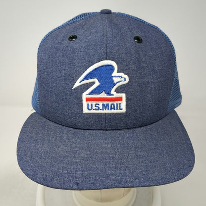 Brookfield Trucker Hat Blue L USPS U.S. Mail Mesh Snapback Union USA Vintage