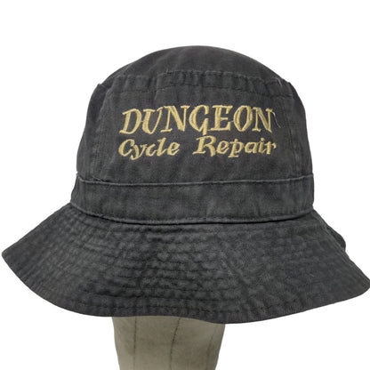 Otto Men's Butcket Hat Gray Size Small Embroidered Dungeon Cycle Repair Logo