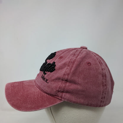 Puerto Vallarta Mex Slideback Hat Red One Size Adjustable Embroidered Cotton