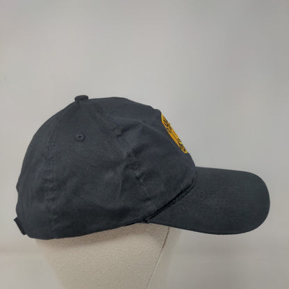 Bullet Tools Strapback Hat Black OSFA Adjustable Embroidered Vented Holes Cotton