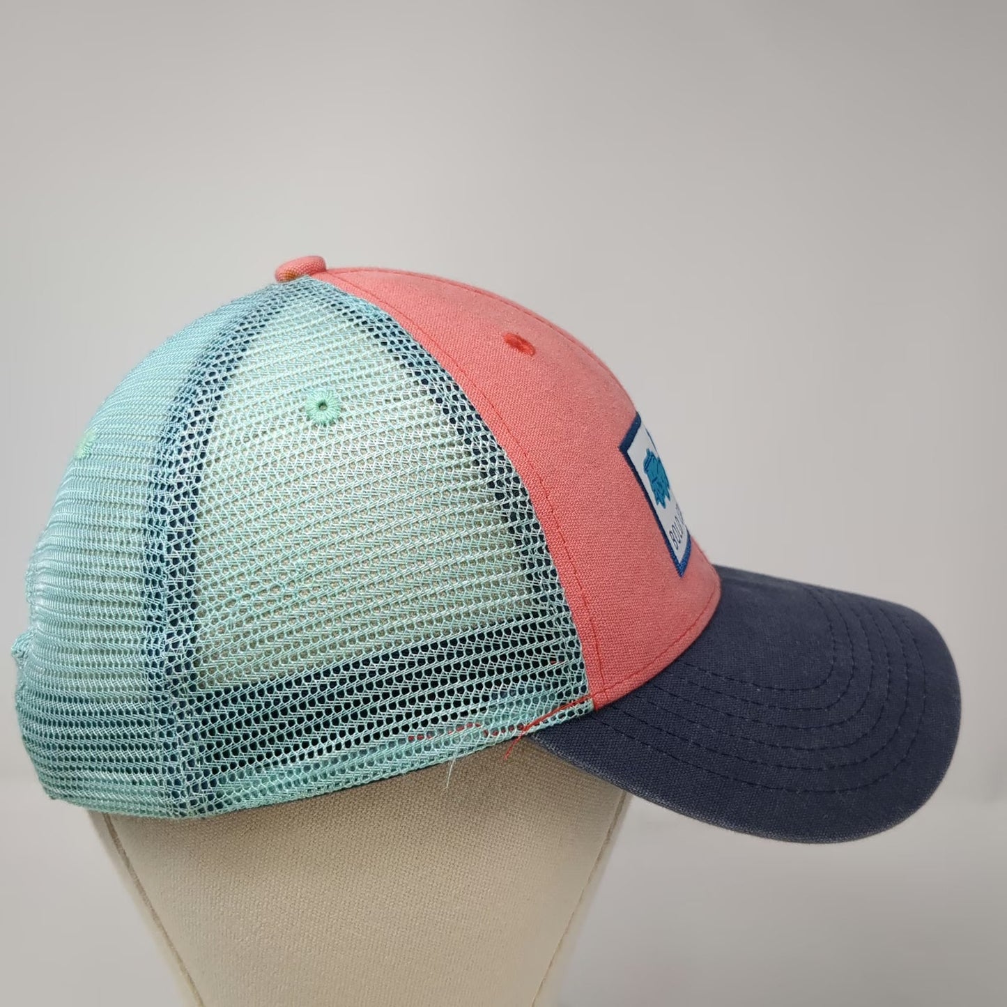 Wears Woody Trucker Hat Pink Blue One Size Mesh Snapback Coastal Beach Wagon