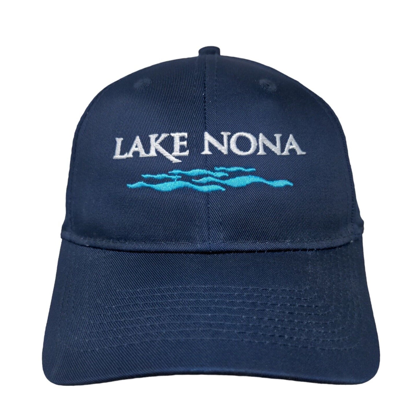 Lake Nona Slideback Hat Blue One Size Port Authority Adjustable Embroidered