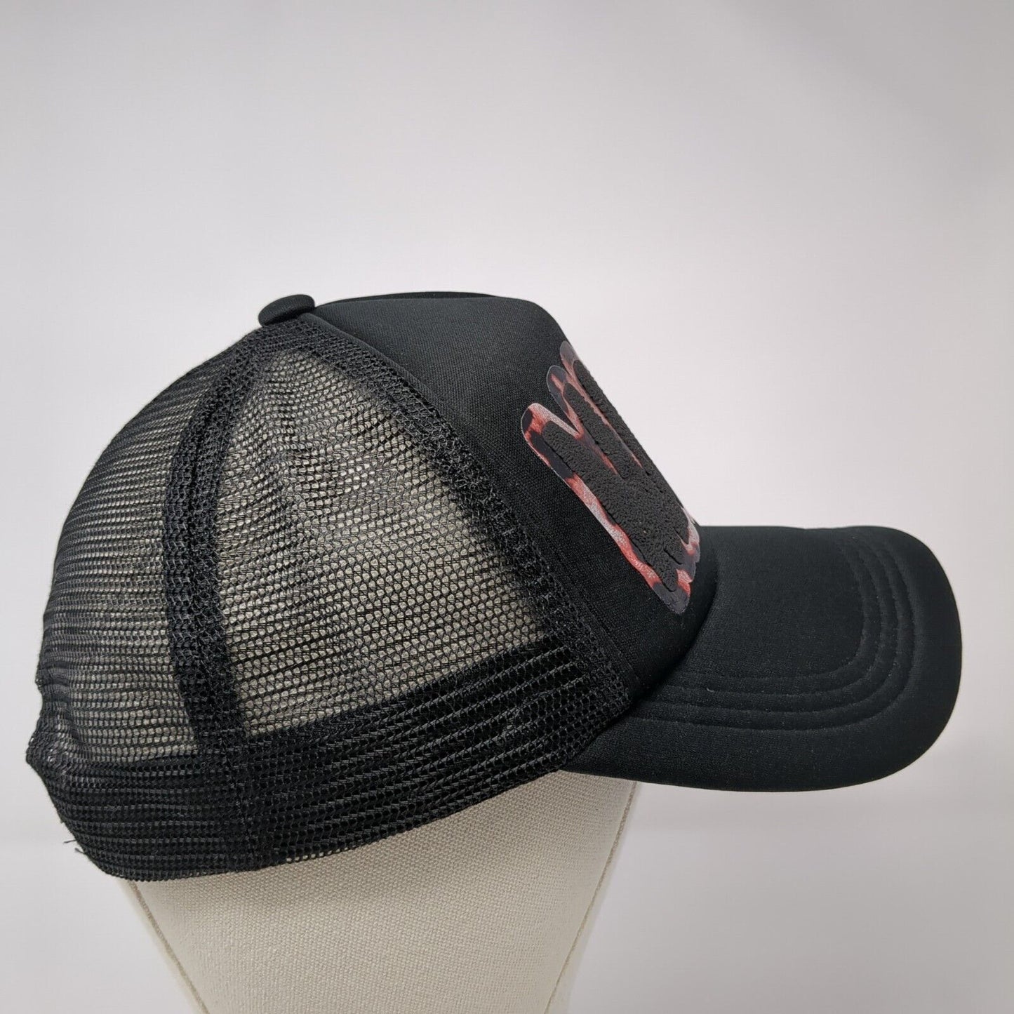 Mama Snapback Mesh Back Trucker Hat Black One Size Solid Adjustable