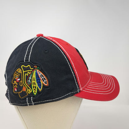 Chicago Blackhawks NHL Reebok Red Black One Size Cap Slideback Contrast Stitch