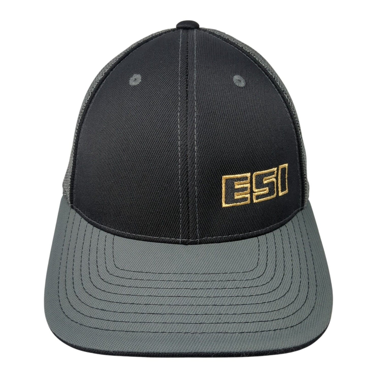 ESI Fitted Mesh Back Trucker Hat Gray 6 7/8-7 3/8 Pacific Headwear