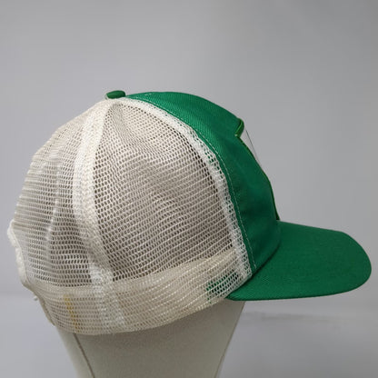 Universal Green White Trucker Hat Mesh Back Snapback Tree Logo Patch Vintage
