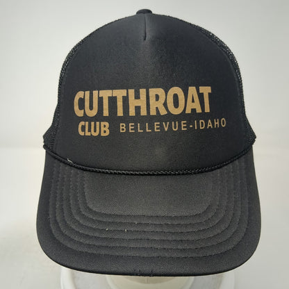 OTTO Cutthroat Club Bellevue Idaho Trucker Hat Black Gold One Size Mesh Snapback
