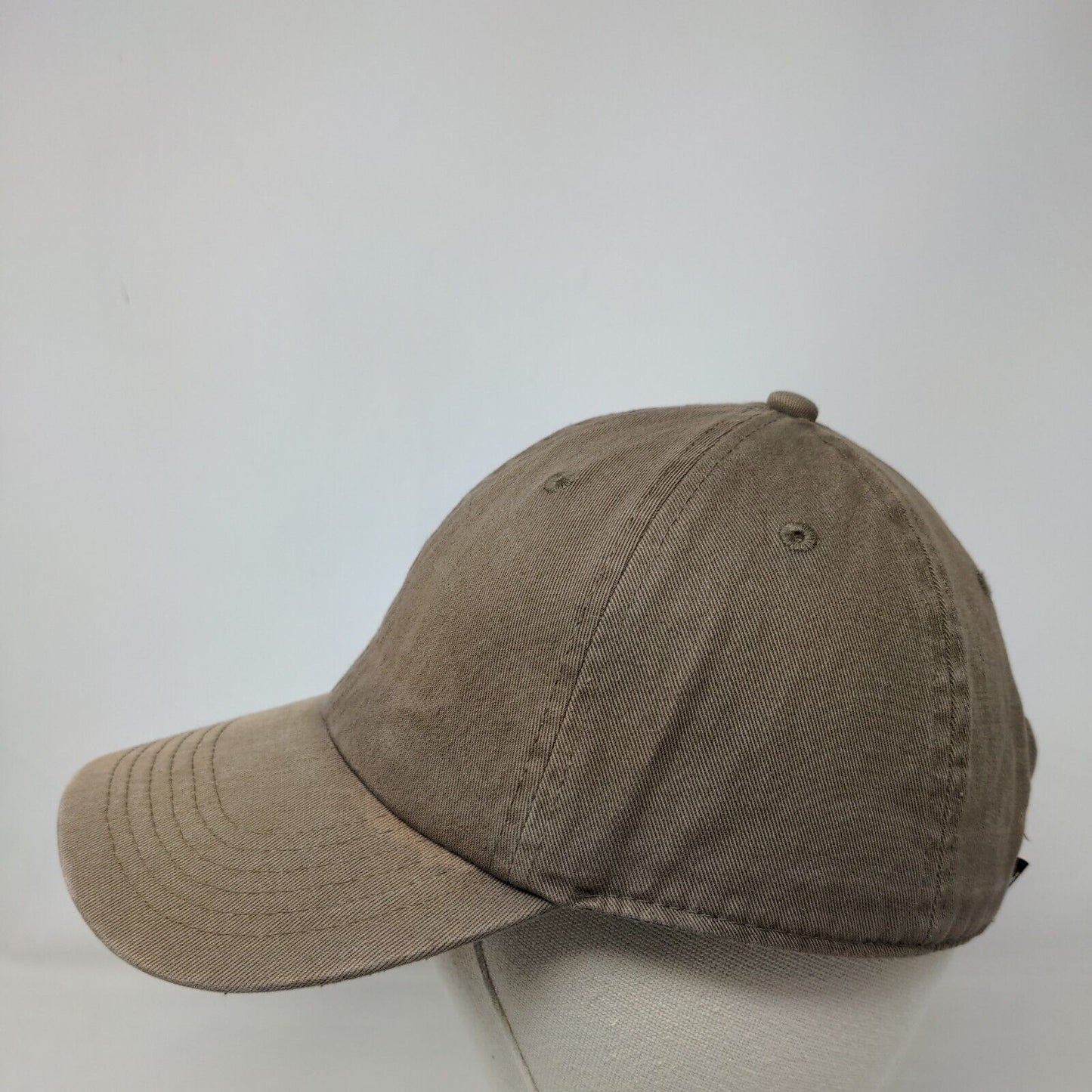 The Hat Depot Slideback Hat Brown OSFA Adjustable Solid 6 Panel Blank