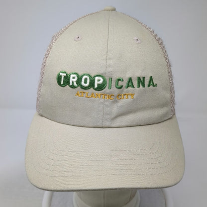 Quake City Caps Baseball Cap Beige One Size Tropicana Atlantic City Mesh Hat