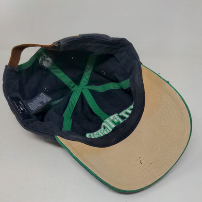 Hilfiger Slideback Hat Blue OSFA Embroidered Adjustable Leather Strap