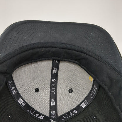 New Era 9Fifty Snapback Hat Black One Size Embroidered Logo Adjustable