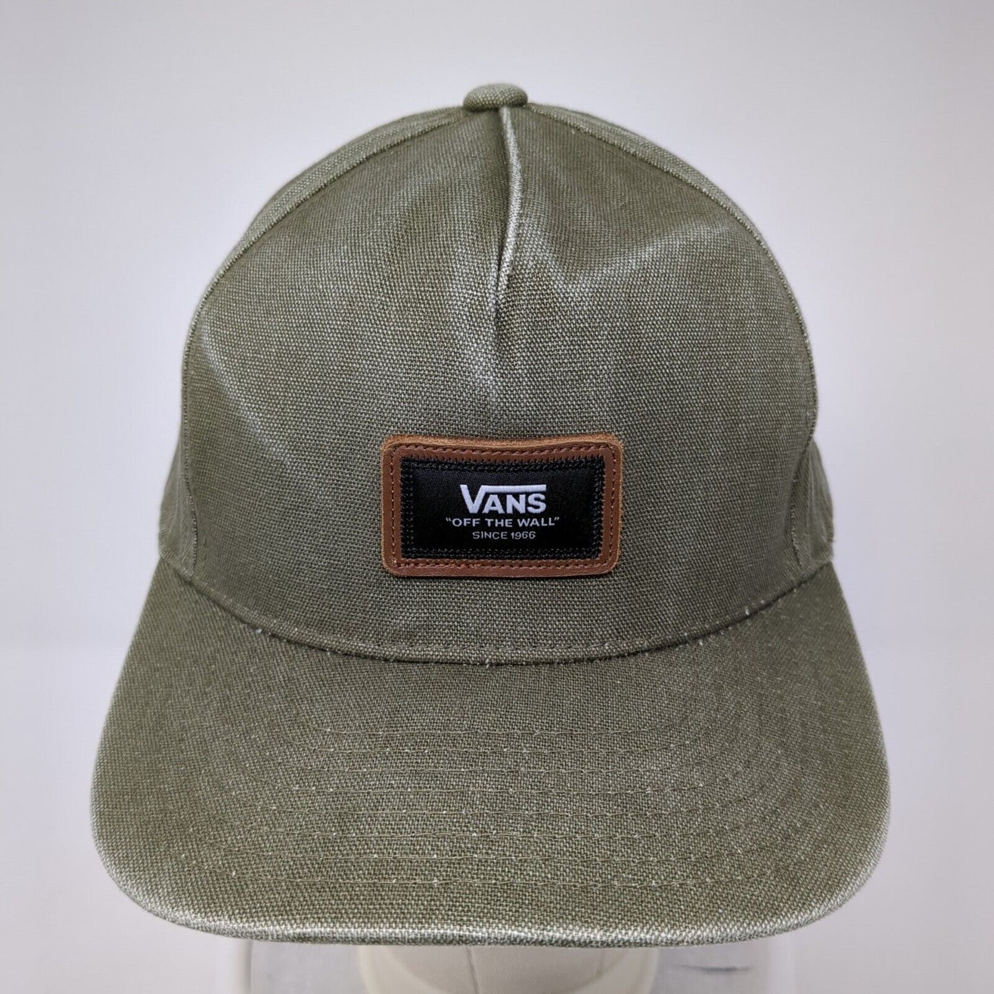 Vans Off The Wall Patch Snapback Hat Green One Size Adjustable Solid