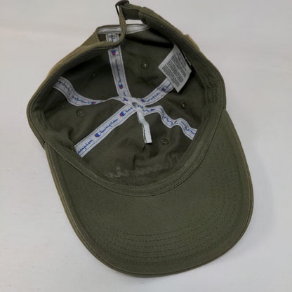 Champion Slideback Hat Green OSFA Adjustable Solid Vent Holes