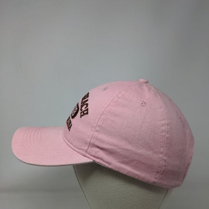 Myrtle Beach South Carolina Est. 1938 Strapback Hat Pink OSFA Embroidered ESY