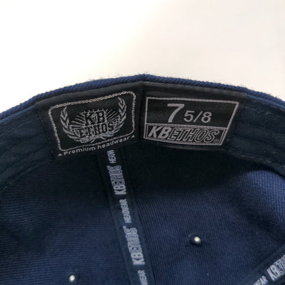 Quinnipiac Fitted Hat Blue 7 5/8 Vent Holes 6 Panel KB ETHOS W/Tags