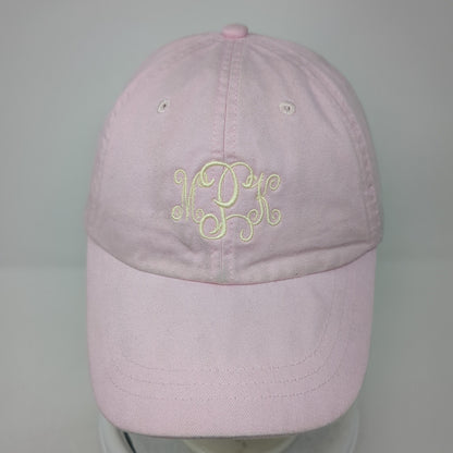 Adams Slideback Hat Pink One Size Adjustable Leather Strap Monogram