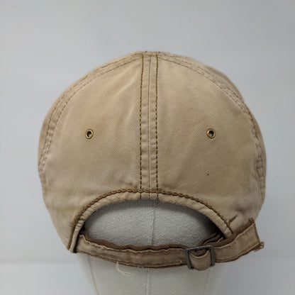 Unbranded Slideback Hat Tan One Size Adjustable Solid Blank Vent Holes