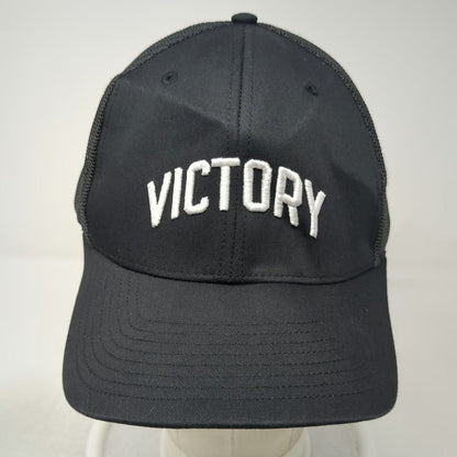 Richardson Trucker Hat Black One Size Victory Embroidered Mesh Back Snapback
