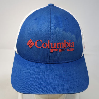 Columbia Baseball Cap Blue One Size Mesh Back PFG American Flag Performance Hat