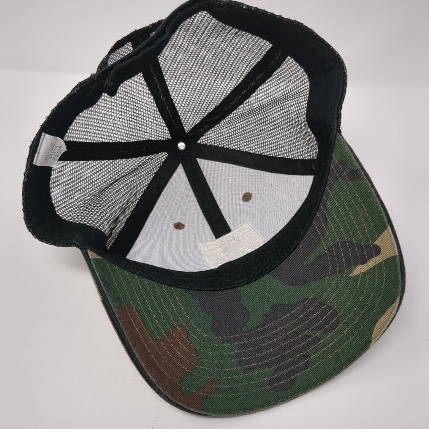 Army Stem Strapback Mesh Back Trucker Hat Camo One Size Adjustable