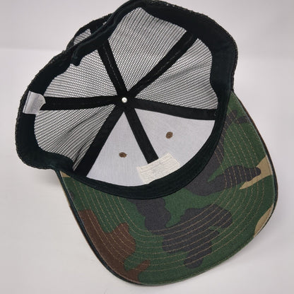 Army Stem Strapback Mesh Back Trucker Hat Camo One Size Adjustable