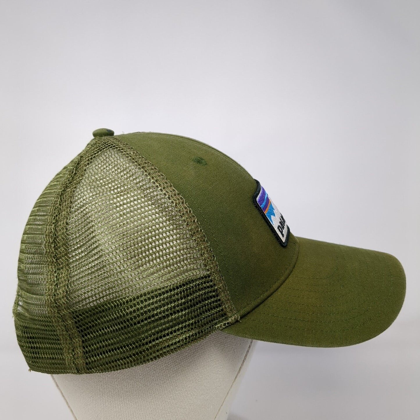Patagonia Mountain Patch Snapback Trucker Hat Green One Size Mesh Back