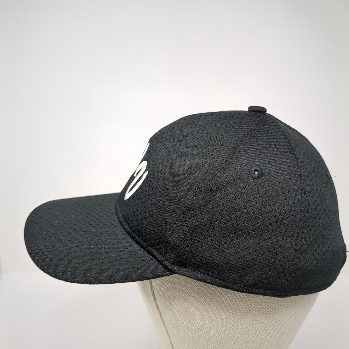 WV Strapback Hat Black One Size Adjustable Embroidered Augusta Sportswear