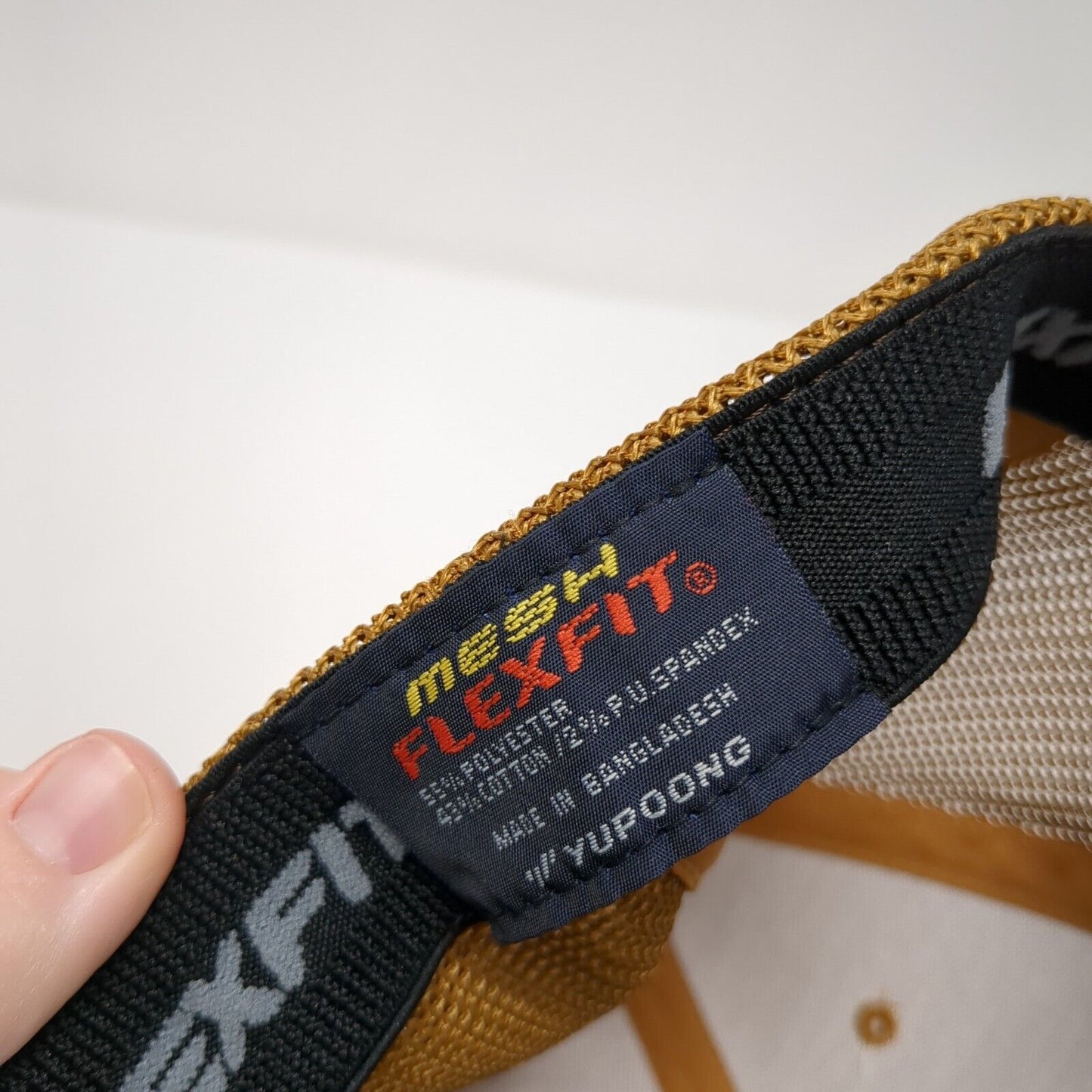 Dearson LLC Fitted Trucker Hat Brown OS Flexfit Mesh Back Embroidered Yupoong