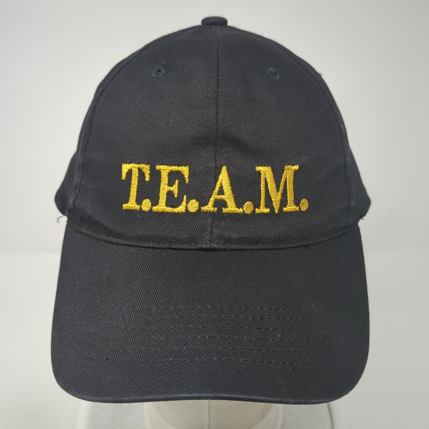 T.E.A.M. Snapback Hat Black One Size Adjustable Embroidered Sportsman