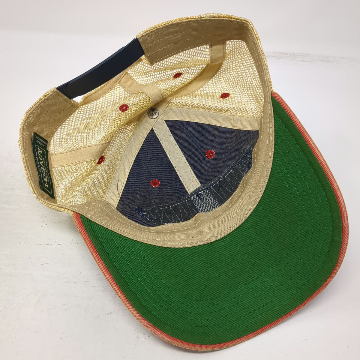 Legacy Trucker Hat Blue Orange Beige One Size Soldotna Alaska Moose Snapback
