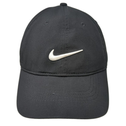 Nike Baseball Cap Black One Size Dri-Fit Legacy91 Swoosh Logo Strapback Hat Golf