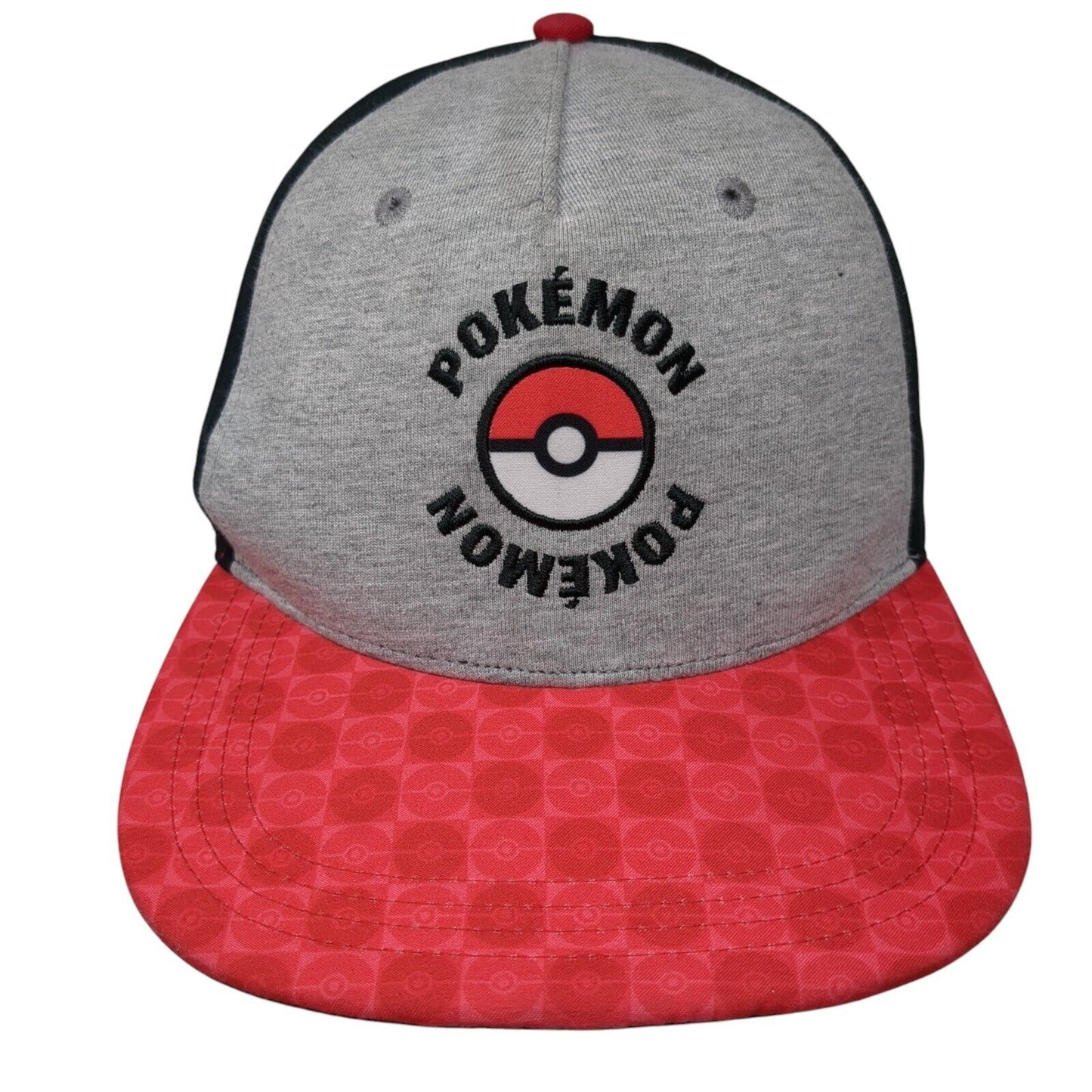 Pokemon Poke Ball snapback Hat Multi Youth OSFM Embroidered Colorblock