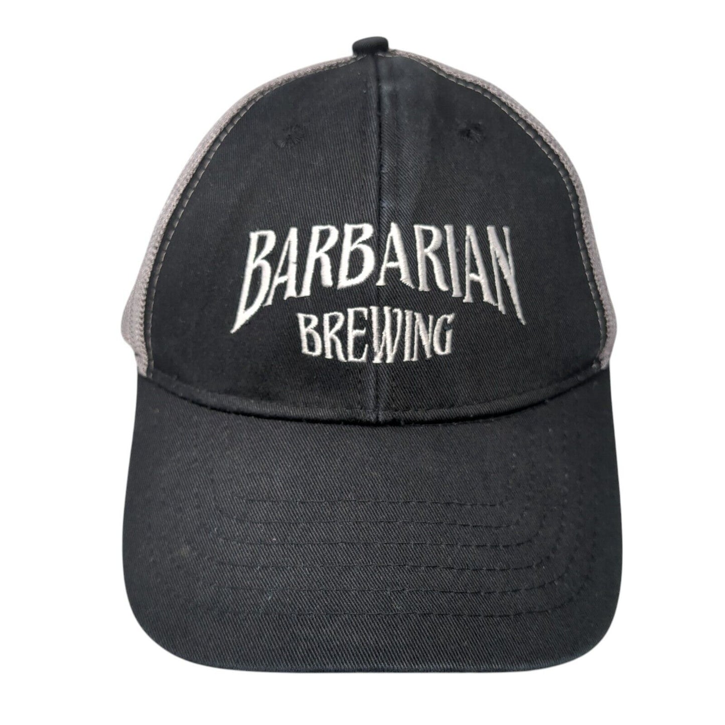 Barbarian Brewing Snapback Trucker Hat Black One Size Mesh Back 6 Panel