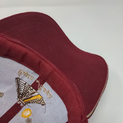Costa Maya Strapback Hat Red OSFA Adjustable Embroidered 6 Panel