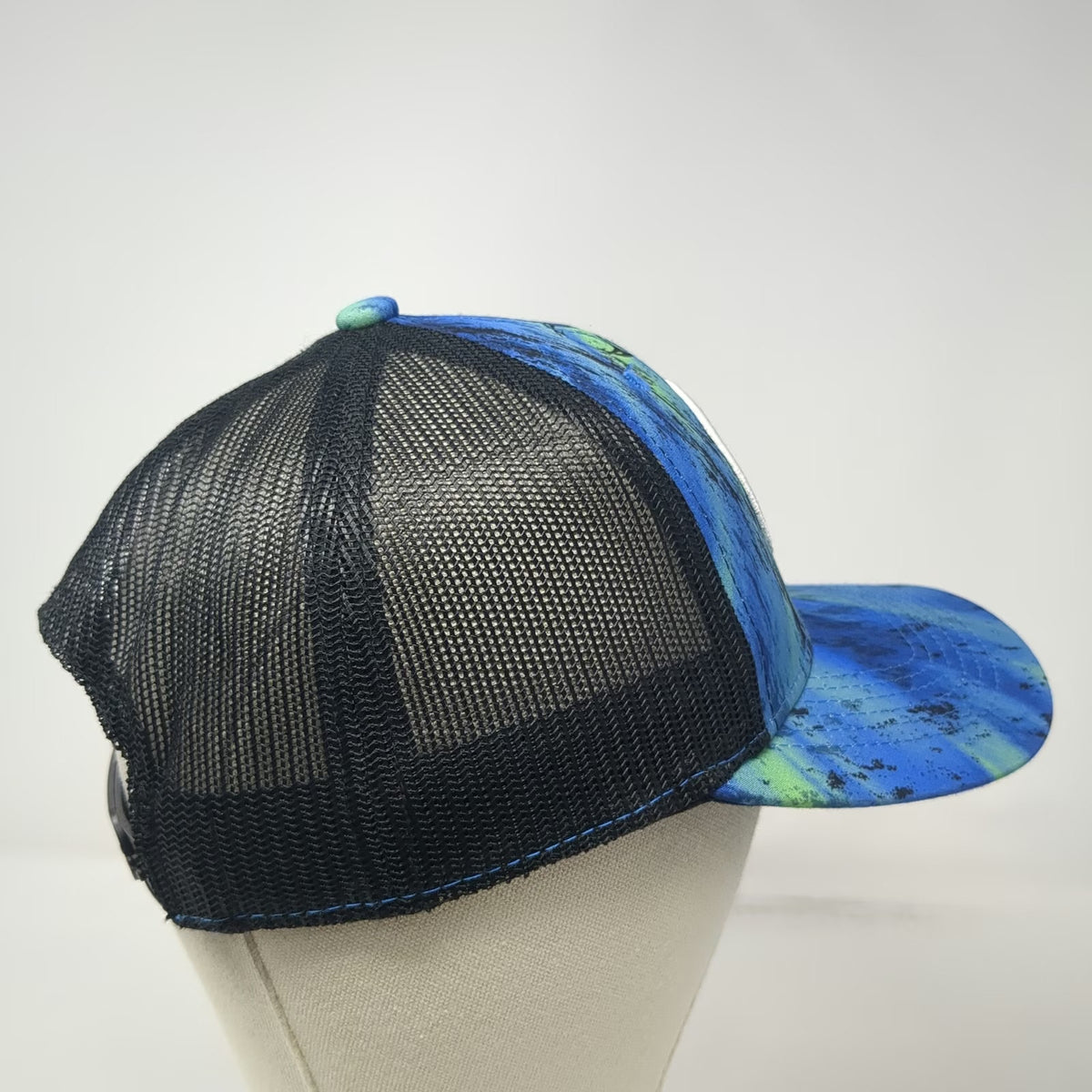 Killik Trucker Hat Blue Black Green White One Size Mesh Snapback Camo Gear