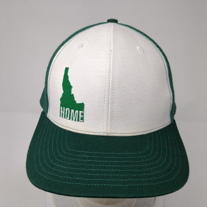 Home Idaho Snapback Trucker Hat Green One Size Adjustable Mesh Back Richardson