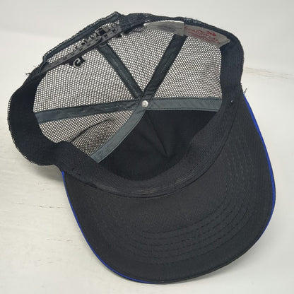 Headsweats Trucker Hat Black One Size Glacier National Park Stained Glass Mesh