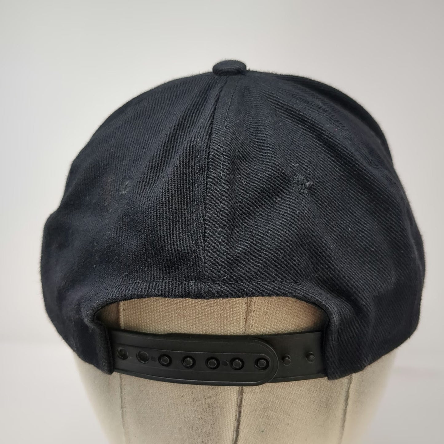 Beechfield Snapback Hat Black One Size RAF Mildenhall 100% Cotton Baseball Cap