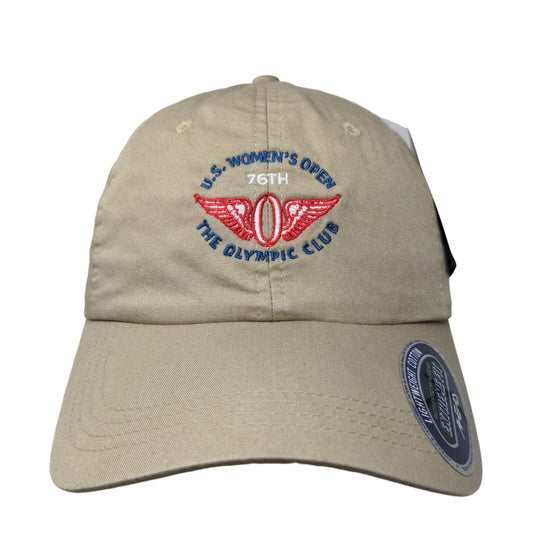 Ahead Extreme Women's Strapback Hat Tan Embroidered US Open Olympic Club Logo