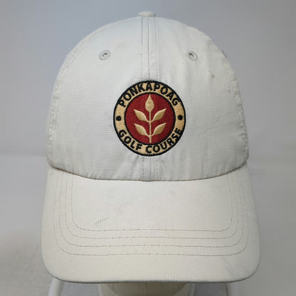 Ouray Ponkapoag Golf Course Hat Beige One Size Baseball Cap Strapback Polyester