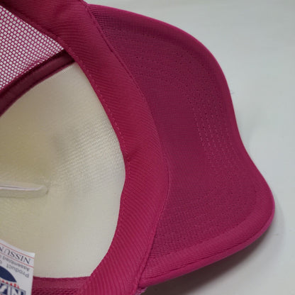 Nissun Womens Snapback Mesh Back Hat White Pink Graphic Kinda Hungry Kinda Tired