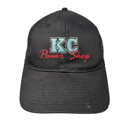 KC Power Shop Snapback Mesh Back Trucker Hat Black One Size Otto