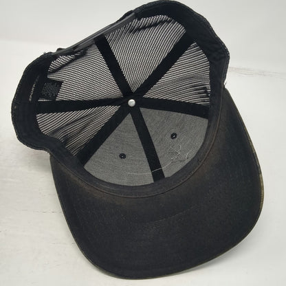 Sport-Tek Trucker Hat Black Gray One Size Camo Mesh Amsco Windows Patch Snapback