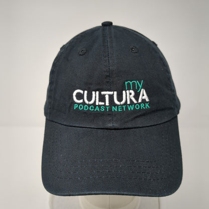 My Cultura Podcast Network Strapback Hat Black One Size Port & Company