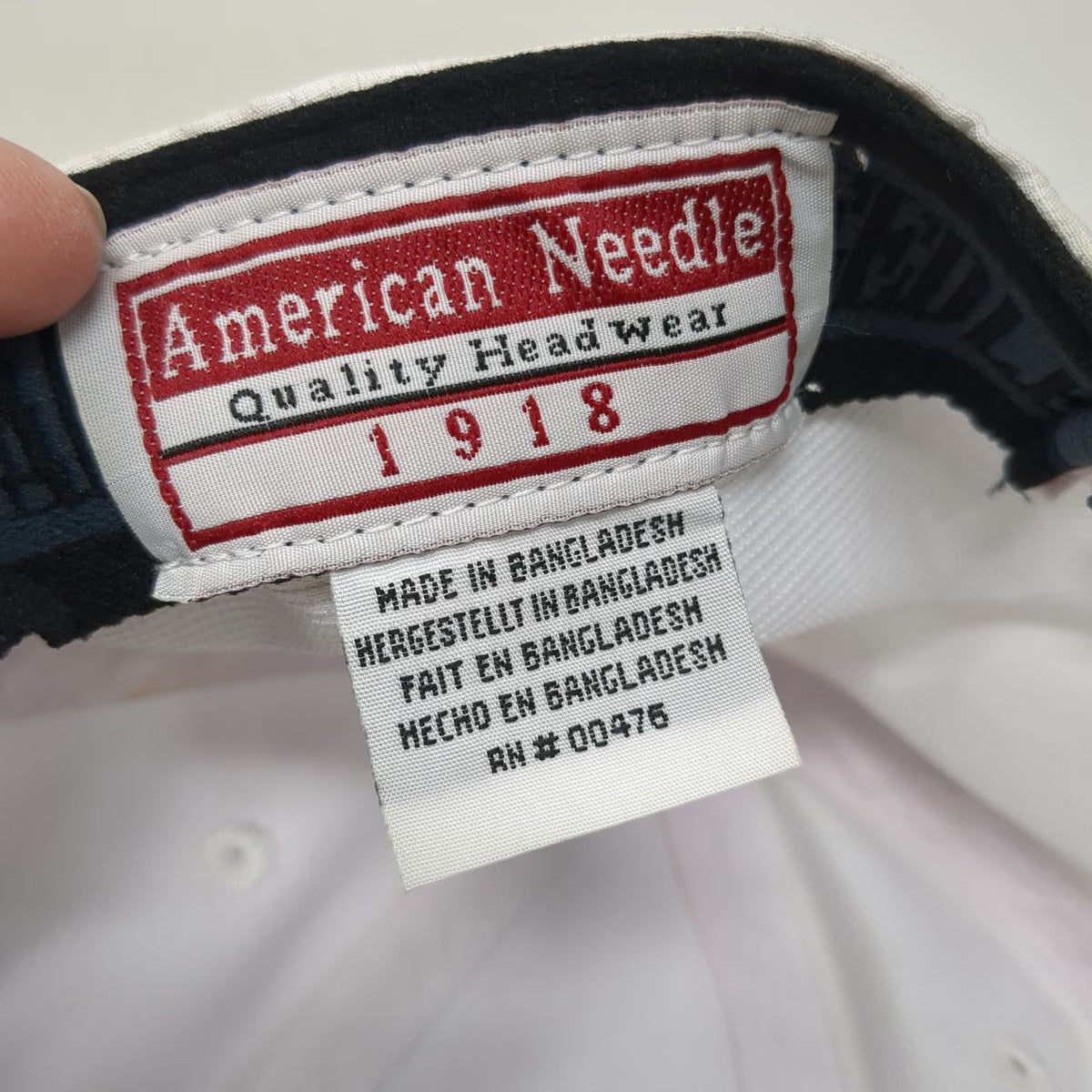 American Needle Baseball Cap White One Size Bighorn Sheep Snapback Hat Grey Brim