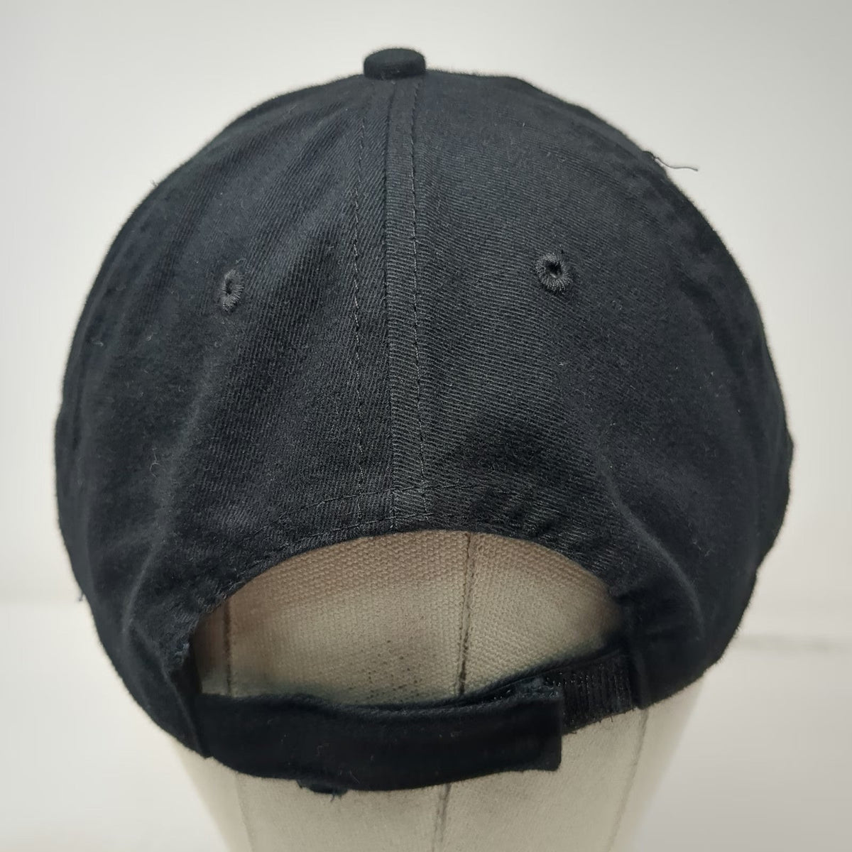 Baseball Cap Black One Size Strapback Pro Chukker Gold Cup UV Hat Embroidered